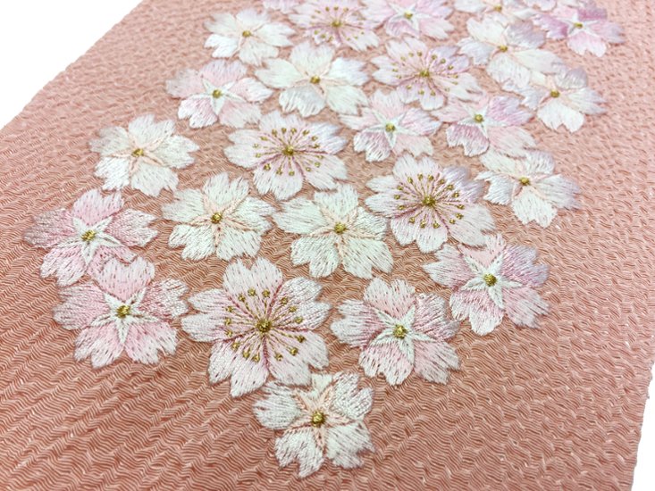 刺繍［ピンク］桜づくし柄半衿画像