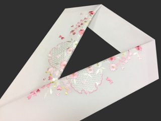 刺繍［白］桐花絞り柄半衿の画像