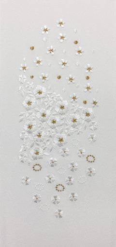 刺繍［金・白］小花金糸半衿画像