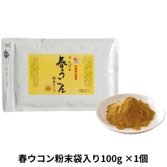 春ウコン粉末袋入り100g アクアグリーン沖縄 ウコン 春ウコン 粉末  沖縄画像