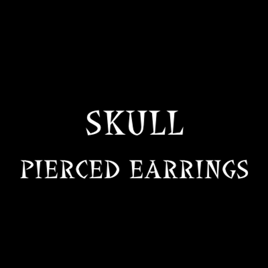 SKULL PIERCED EARRINGS画像