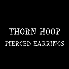 THORN HOOP PENDULUM PIERCED EARRINGSの画像