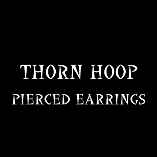 THORN HOOP PENDULUM PIERCED EARRINGS画像