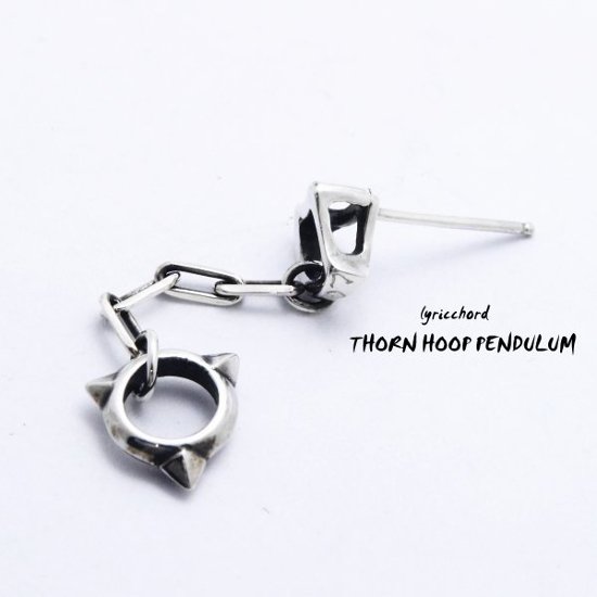 THORN HOOP PENDULUM PIERCED EARRINGS画像