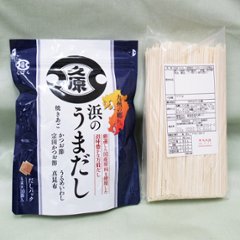NSUM-8｜訳ありお徳用うどんと浜のうまだしのセット｜五島うどん（検品外商品）500ｇ×1袋｜だしパック80ｇの画像