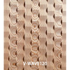 杉無垢 WAVEパネル 壁 天井材 v-wave120 節有り・無地上小 無塗装 長さ2mの画像