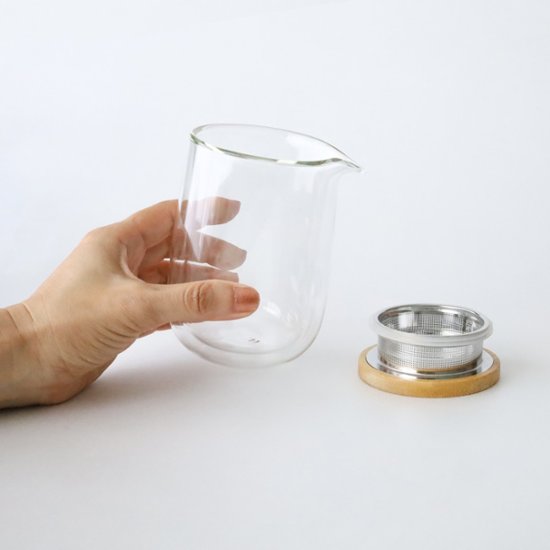 一人分にちょうどいい280ml　二層断熱 ガラス茶器【ギフトボックス入り】画像