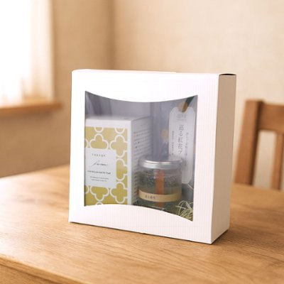 巡るべに花茶とゆらぎ女性の為のギフトBOXセットの画像