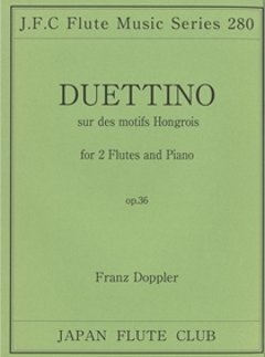 フルートクラブ名曲シリーズ(280)ハンガリーの主題による小二重奏曲op.36　ドップラーの画像