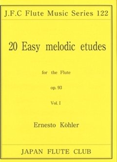 【フルートクラブ名曲シリーズ122】20のやさしい練習曲 op.93-Ⅰ　ケーラー作の画像