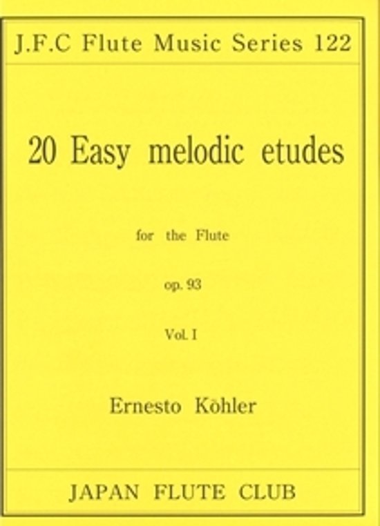 【フルートクラブ名曲シリーズ122】20のやさしい練習曲 op.93-Ⅰ　ケーラー作画像