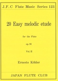 【フルートクラブ名曲シリーズ123】20のやさしい練習曲 op.93-Ⅱ　ケーラー作の画像