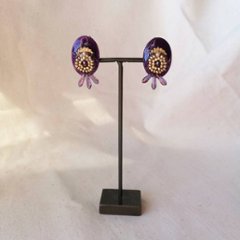 ＜受注制作＞Purple Vintage earrings画像