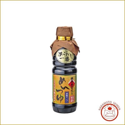 あごだし一番　めんつゆ　濃縮タイプ　360ｍｌ　ボトル入｜顎（あご）が落ちるほどうまい飛魚（あご）だしのつゆの画像