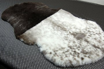 刈毛ムートン　2枚物ラグ（105cm）の画像