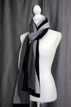 カシミヤニット　大判ストール画像