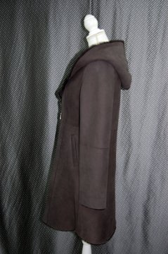 ムートン　ダブルフェイスフーディーコート画像