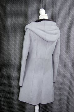 ムートン　ダブルフェイスフーディーコート画像