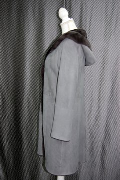 ムートン　ダブルフェイスフーディーコート画像