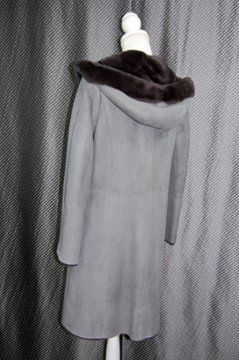 ムートン　ダブルフェイスフーディーコート画像