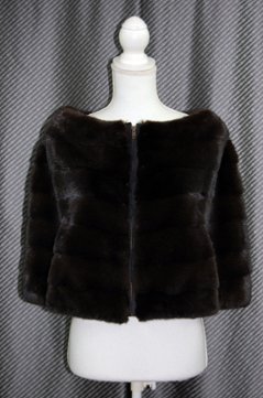 ブラックグラマミンク　スリットケープの画像