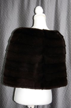 ブラックグラマミンク　スリットケープ画像