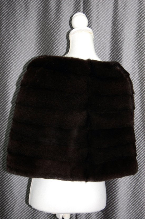 ブラックグラマミンク　スリットケープ画像