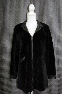 ムートン＆型押しレザー　ダブルフェイスコートの画像