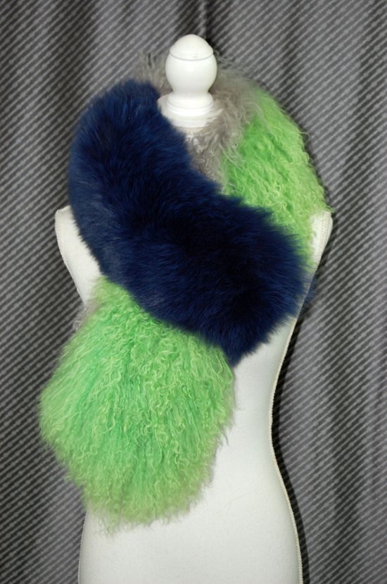 フォックス＆チベットラム　ロングマフラー画像