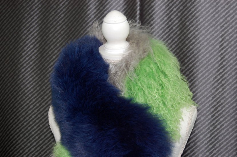 フォックス＆チベットラム　ロングマフラー画像