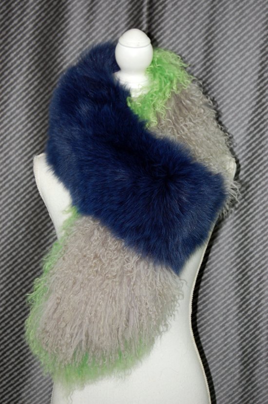 フォックス＆チベットラム　ロングマフラー画像