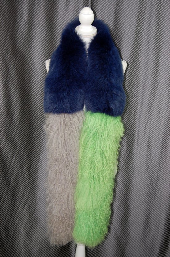 フォックス＆チベットラム　ロングマフラー画像