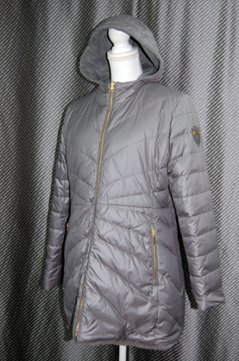 レッキスファー使い　ウール混＆ダウンリバーシブルフーディーコート画像