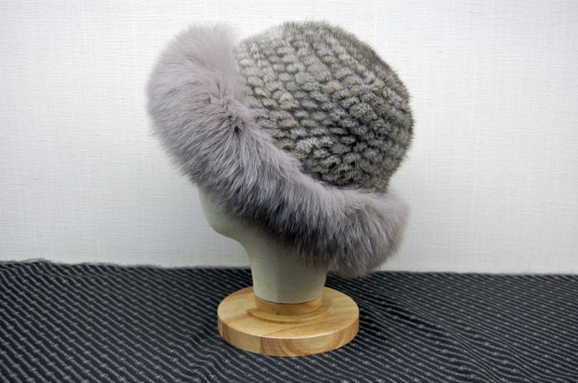 ミンク　ヤーンハット　Foxトリム画像
