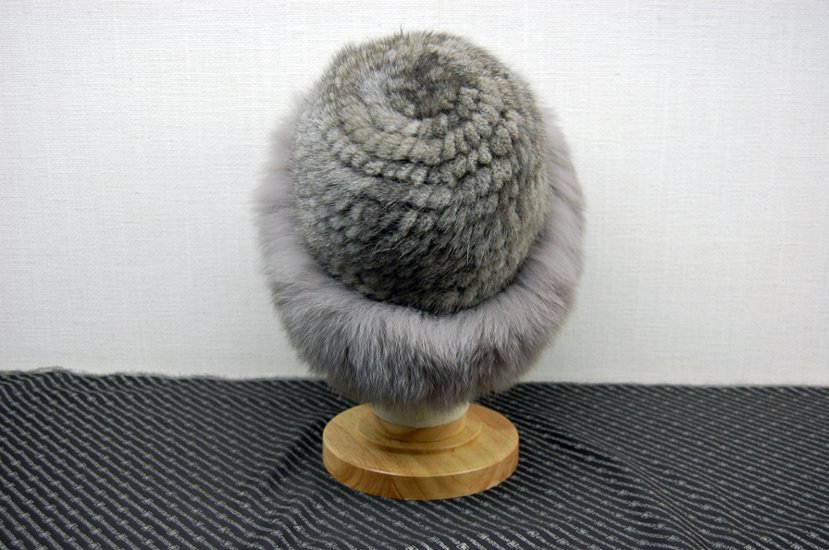 ミンク　ヤーンハット　Foxトリム画像