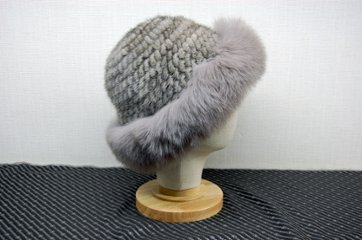 ミンク　ヤーンハット　Foxトリム画像