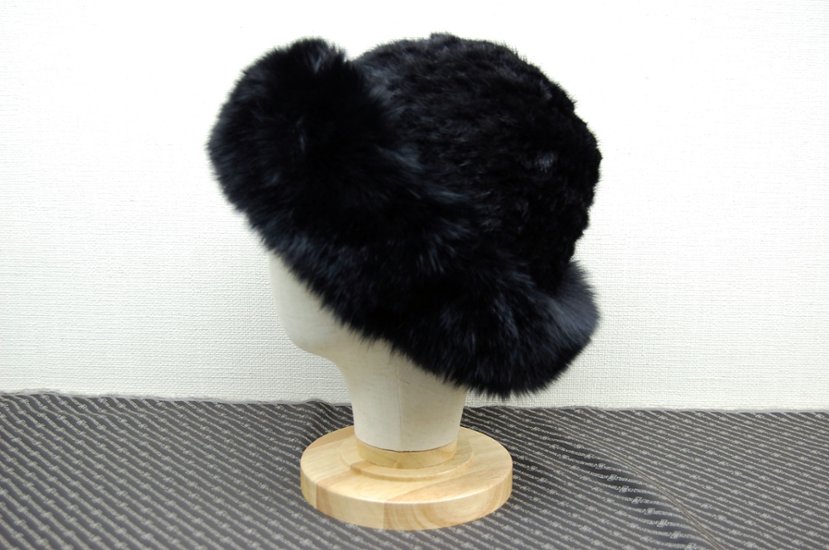 ミンク　ヤーンハット　Foxトリム画像