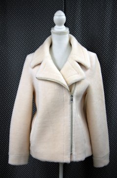 ラムウール　ライダースジャケットの画像