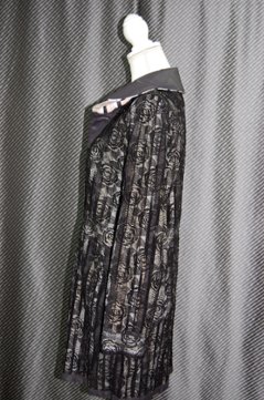 ラムレザー＆レース　リバーシブルロングジャケット画像