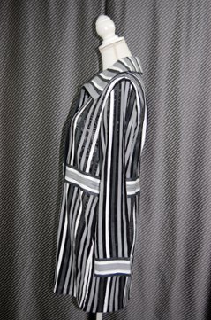 ラムレザー＆レース　リバーシブルロングジャケット画像