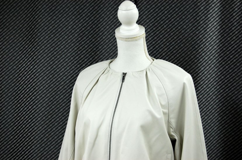 ラムレザー　ワイドスリーブジャケット画像