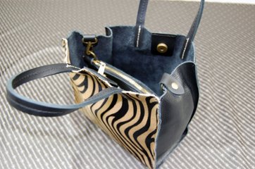 ハラコ＆イタリアンカーフ　3wayハンドバッグ画像