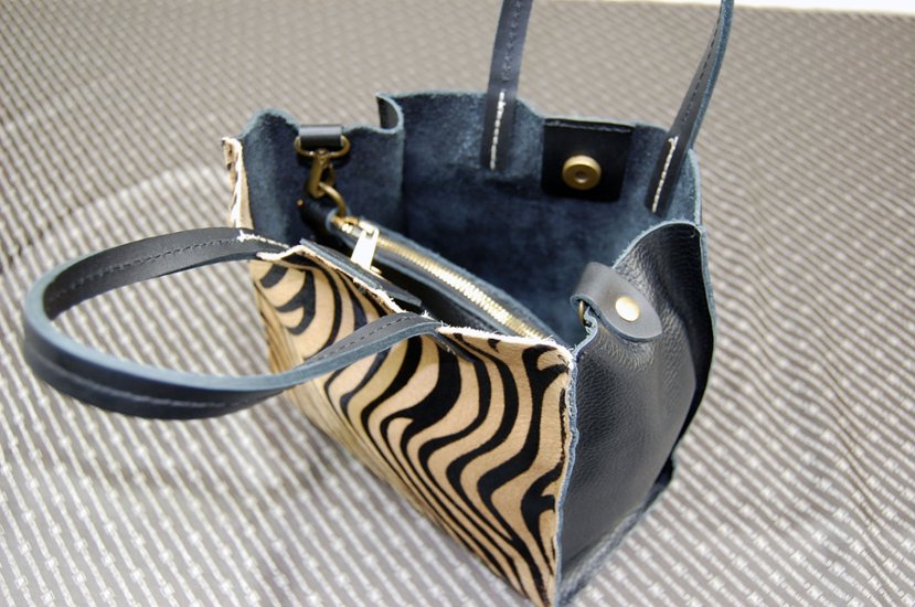 ハラコ＆イタリアンカーフ　3wayハンドバッグ画像