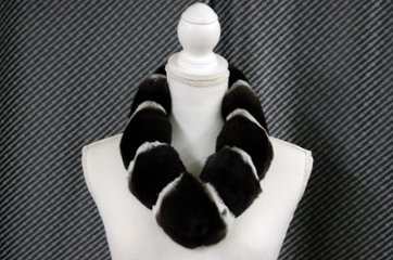 ブラックパールチンチラ　ダブルフェイスマフラー画像
