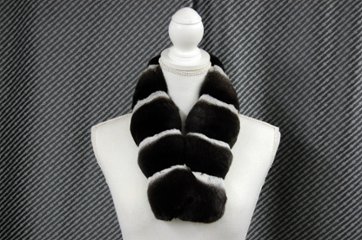 ブラックパールチンチラ　ダブルフェイスマフラー画像