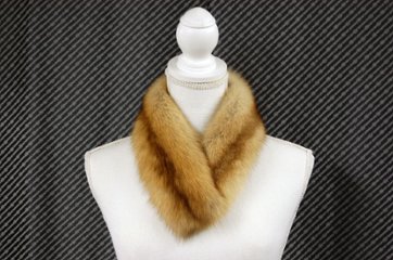 ロシアンセーブル　ダブルフェイスミニマフラーの画像