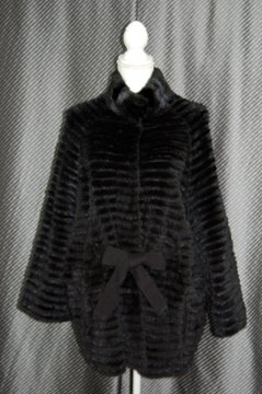 ミンク＆レッキスレイヤー　ウール混ニットコート　ドルマンスリーブの画像