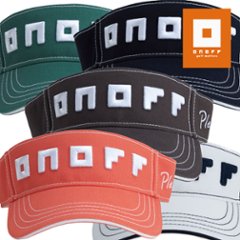 ONOFF オノフ 2022年モデル ロゴサンバイザー・カラー全5色（オレンジ、グリーン、グレー、ネイビー、ホワイト）・サイズ（フリー58cm基準）YOK0322の画像