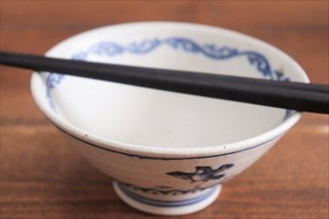 光萌窯　中西申幸　鳥遊戯画飯茶碗の画像