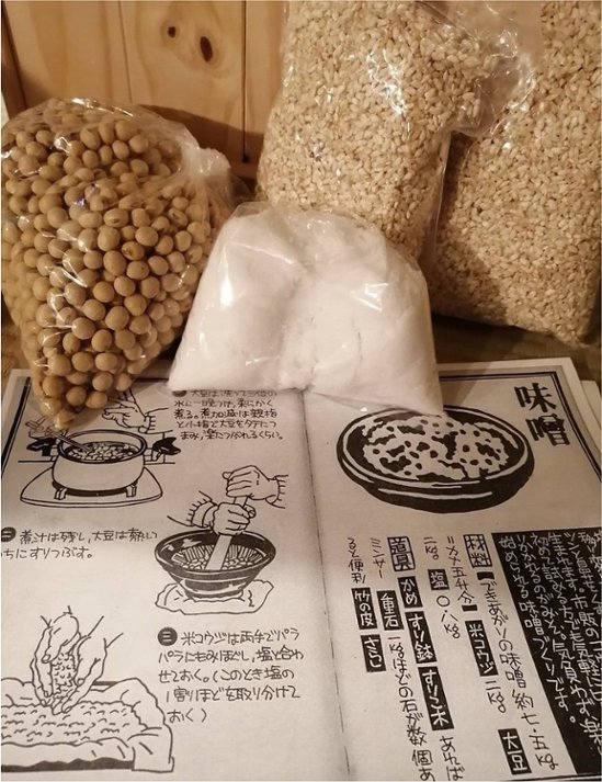 味噌つくりセット（大豆：長谷川商店＋米糀（生）：百菜劇場　ハーフ＆レギュラーサイズ）画像